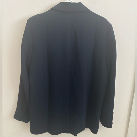 GOOD AMERICAN Longline Blazer Women S/M Luxe Suiting Boyfriend Navy002 Oversized - Picture 3 of 7